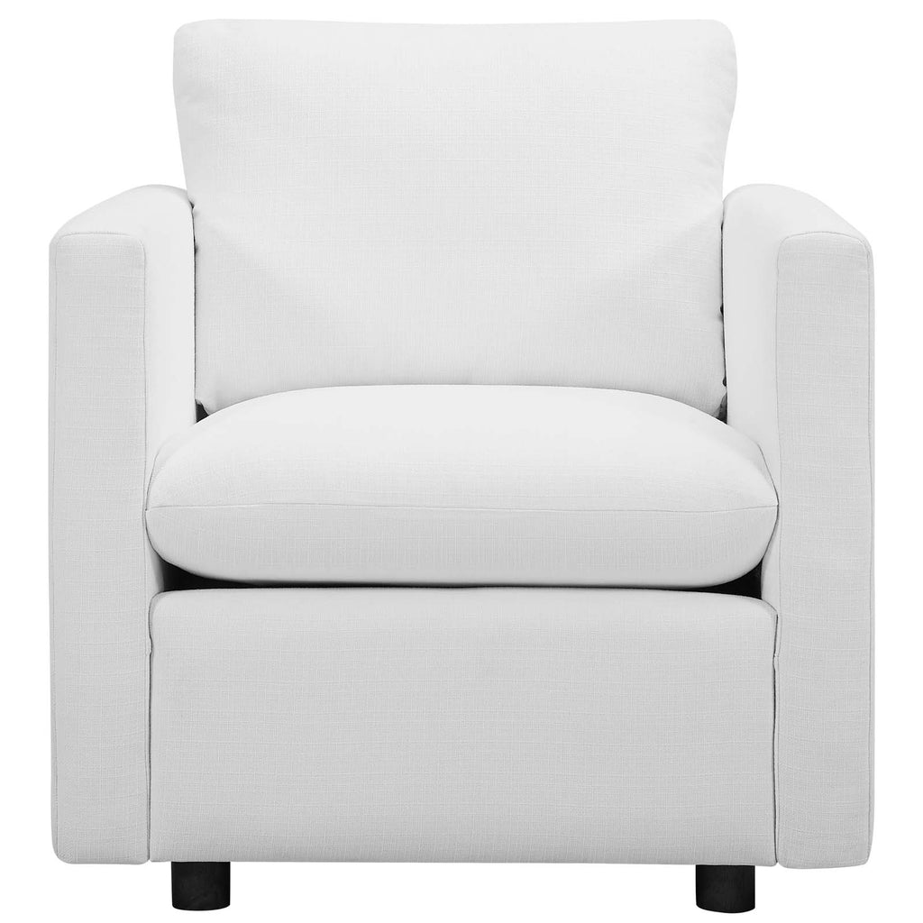 Activate Upholstered Fabric Armchair in White