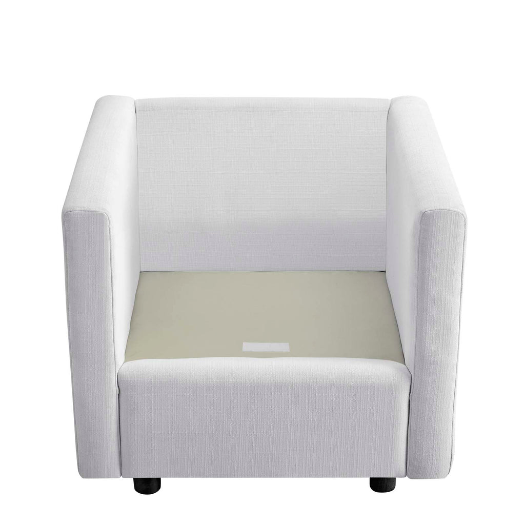 Activate Upholstered Fabric Armchair in White