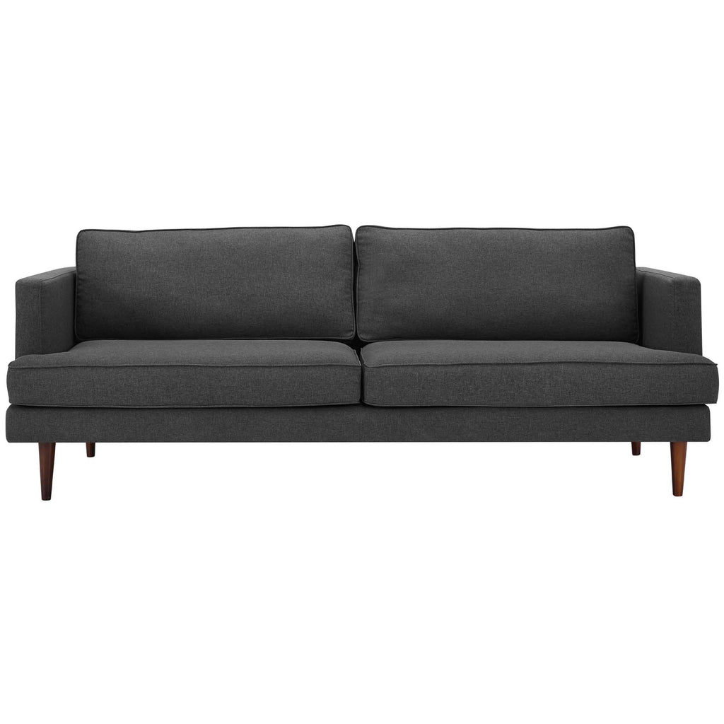 Agile Upholstered Fabric Sofa in Gray
