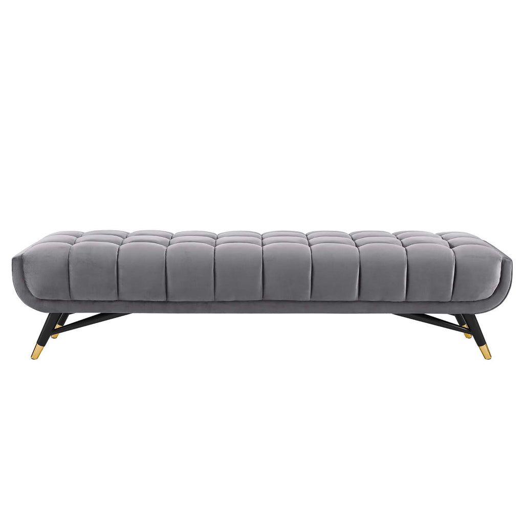 Adept Performance Velvet Bench in Gray