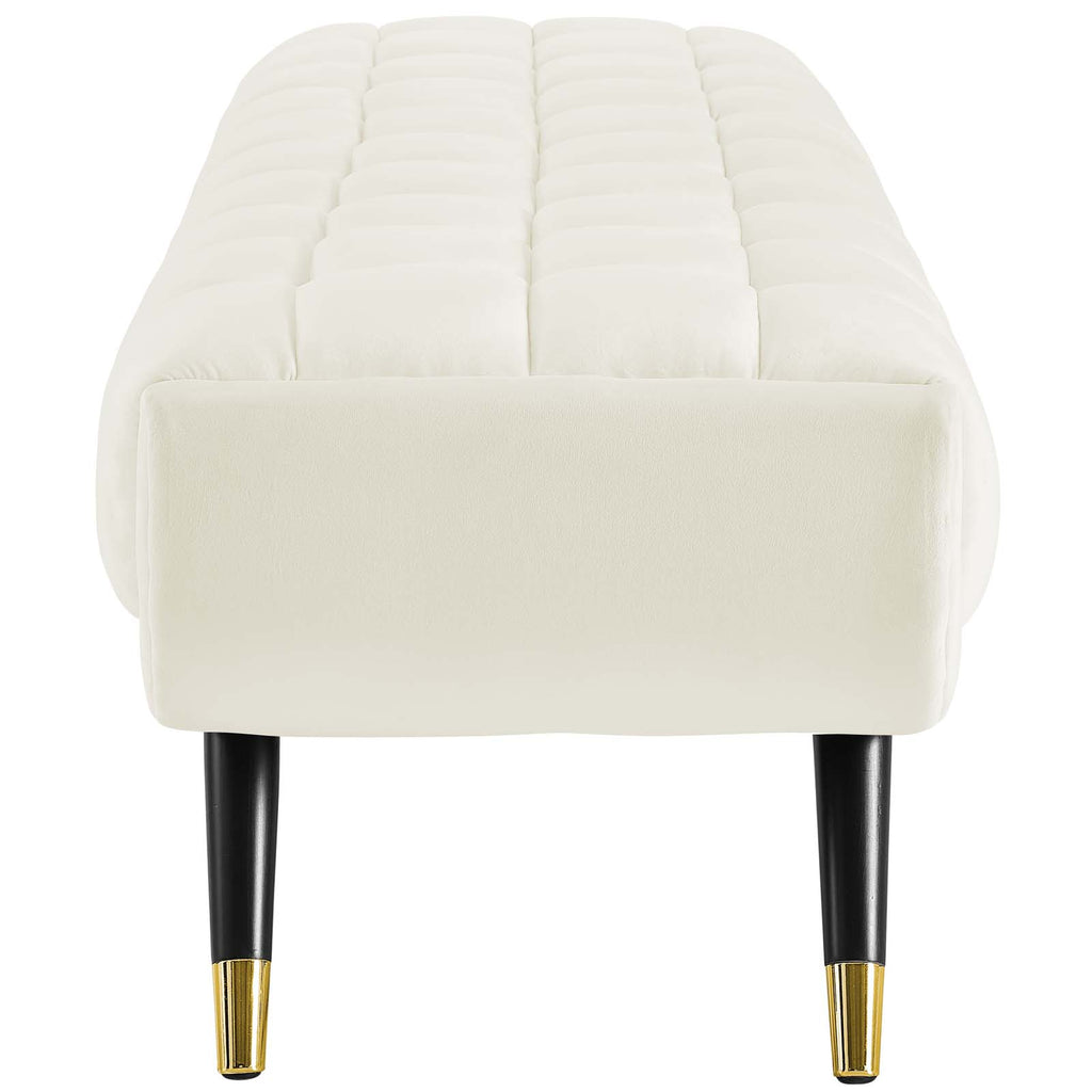 Adept Performance Velvet Bench in Ivory