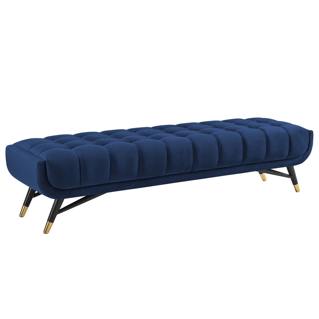 Adept Performance Velvet Bench in Midnight Blue