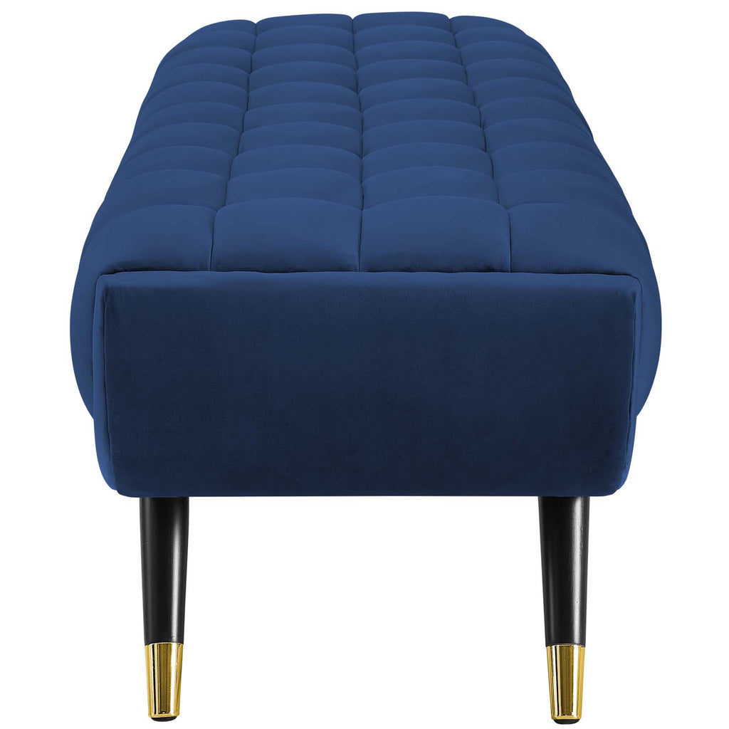 Adept Performance Velvet Bench in Midnight Blue