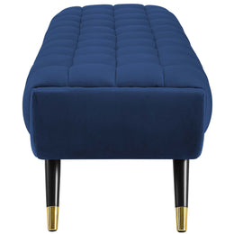 Adept Performance Velvet Bench in Midnight Blue