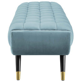 Adept Performance Velvet Bench in Sea Blue