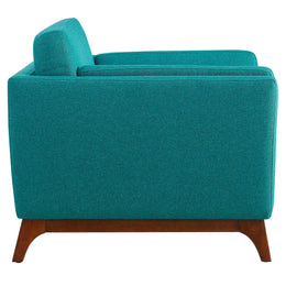 Chance Upholstered Fabric Armchair in Teal