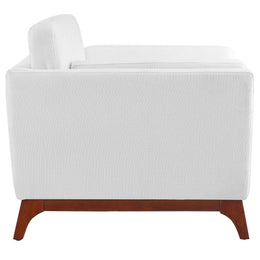 Chance Upholstered Fabric Armchair in White