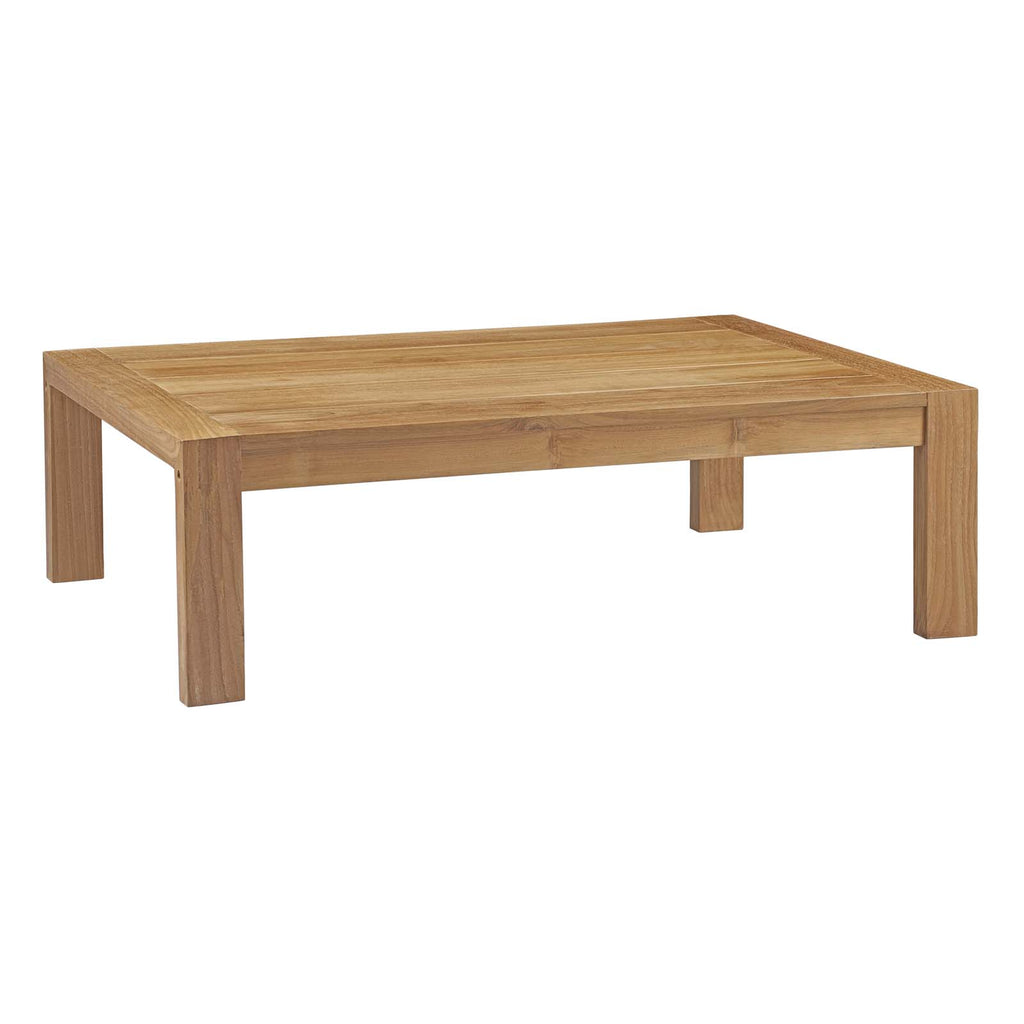 Upland 3 Piece Outdoor Patio Teak Set with Coffee Table