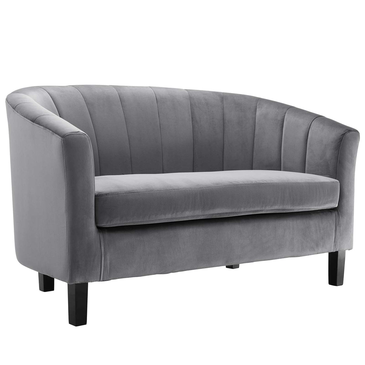 Prospect Channel Tufted Performance Velvet Loveseat In Gray   EEI 3137 GRY 1 1200x1200 