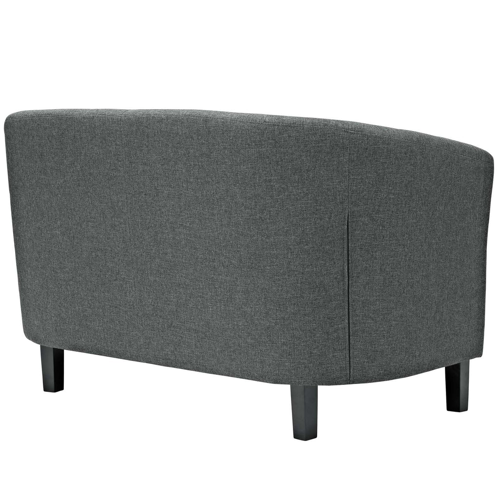 Prospect 2 Piece Upholstered Fabric Loveseat and Armchair Set in Gray