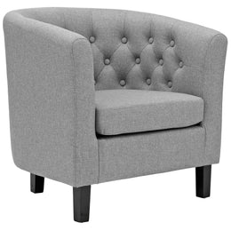 Prospect 2 Piece Upholstered Fabric Loveseat and Armchair Set in Light Gray