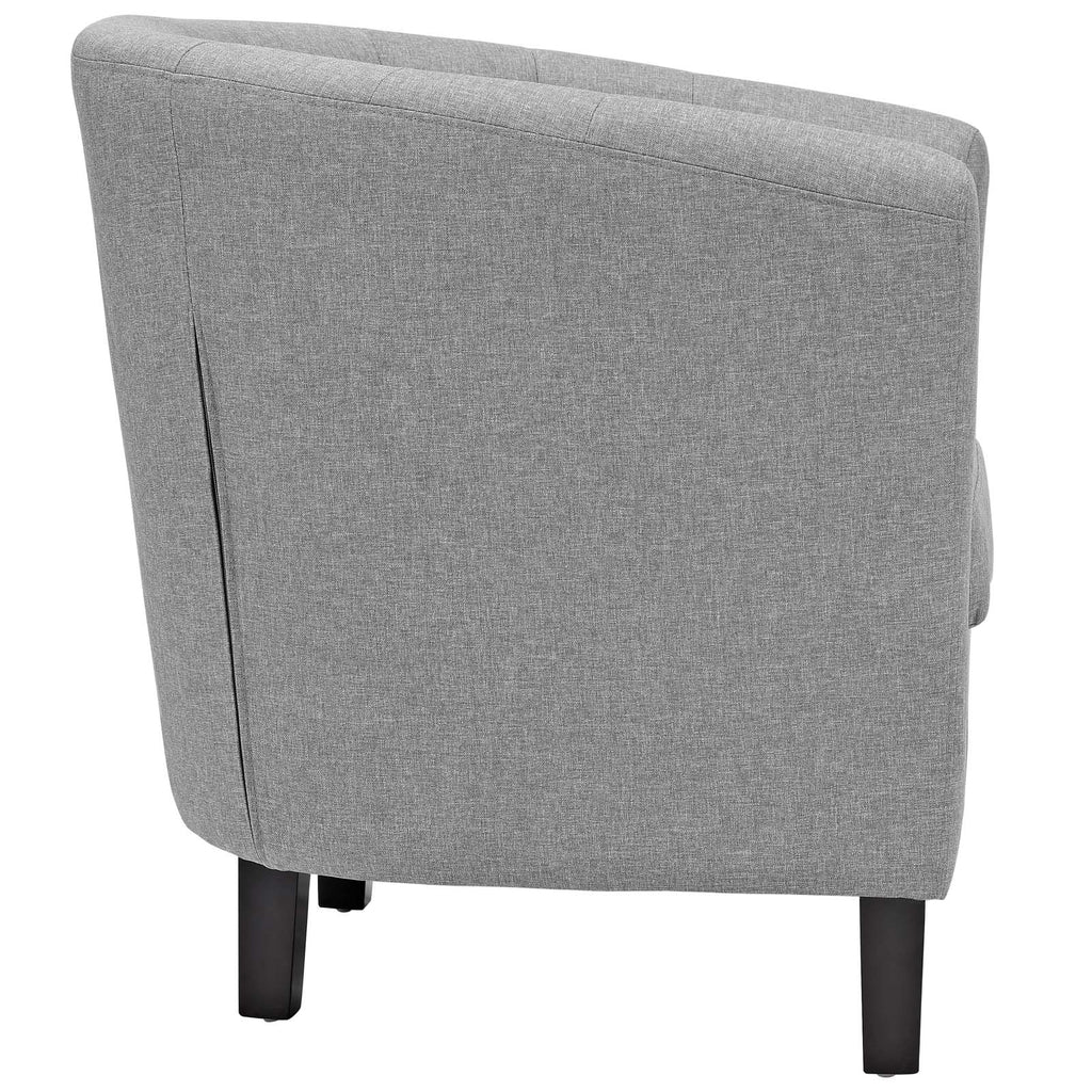 Prospect 2 Piece Upholstered Fabric Armchair Set in Light Gray