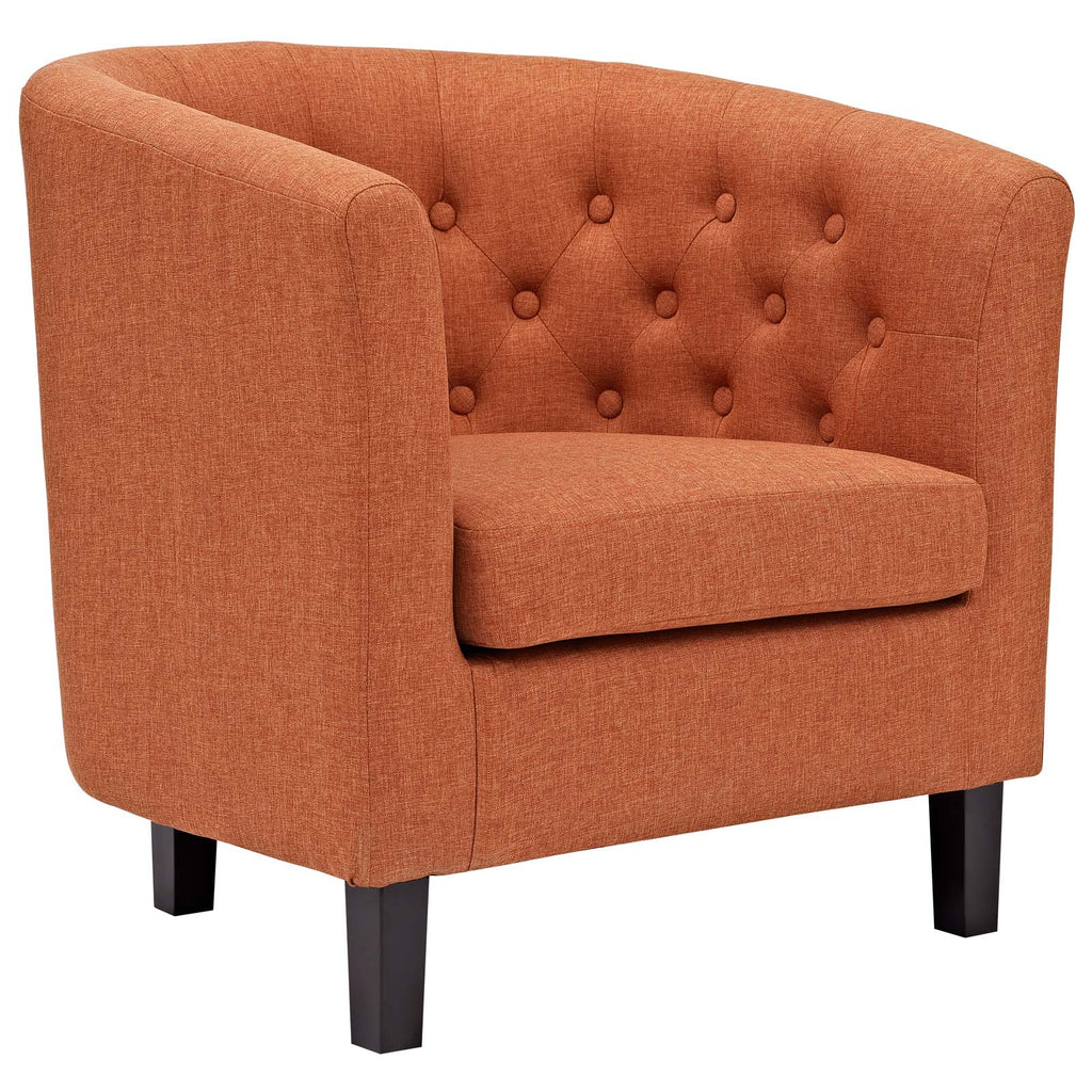 Prospect 2 Piece Upholstered Fabric Armchair Set in Orange