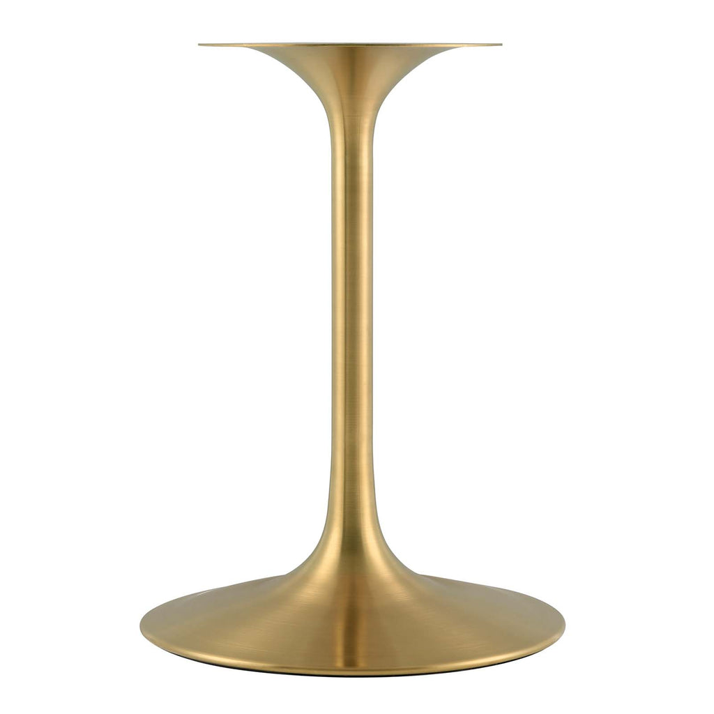 Lippa 36" Round Wood Dining Table in Gold White