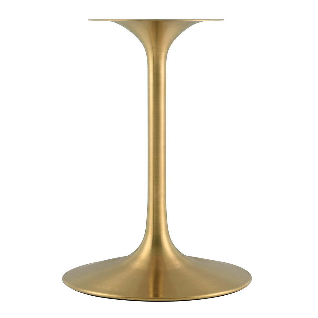 Lippa 36" Square Wood Top Dining Table in Gold White