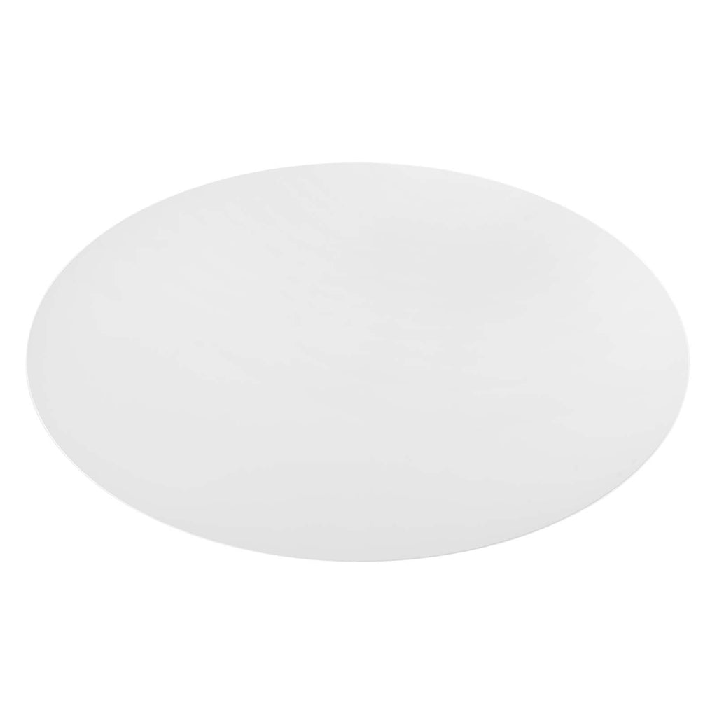 Lippa 78" Oval Wood Dining Table in Gold White