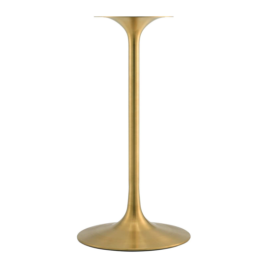 Lippa 28" Square Wood Top Bar Table in Gold White