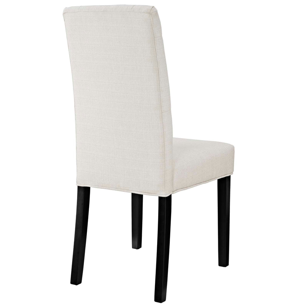 Confer Dining Side Chair Fabric Set of 2 in Beige