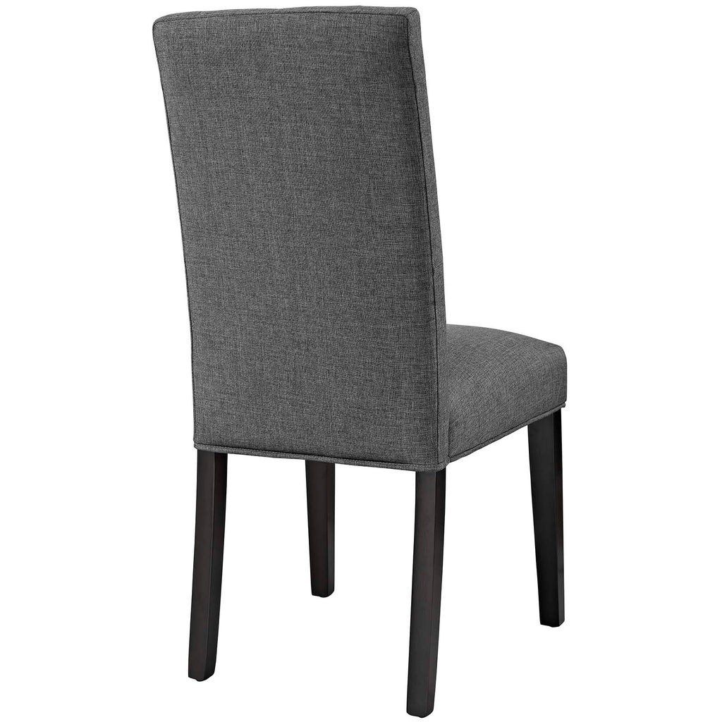 Confer Dining Side Chair Fabric Set of 2 in Gray