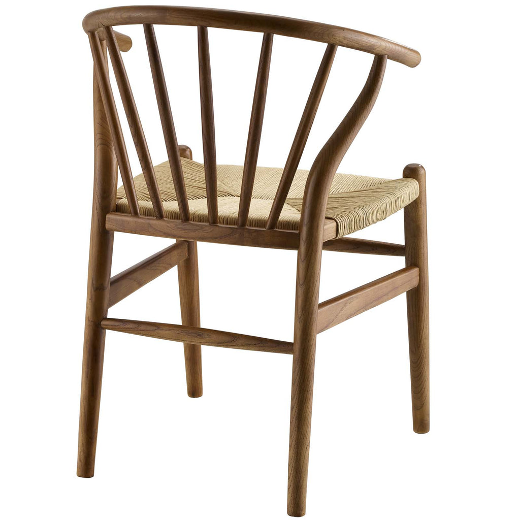 Flourish Spindle Wood Dining Side Chair in Walnut