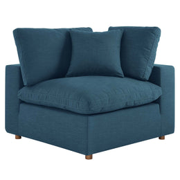 Commix Down Filled Overstuffed 2 Piece Sectional Sofa Set in Azure
