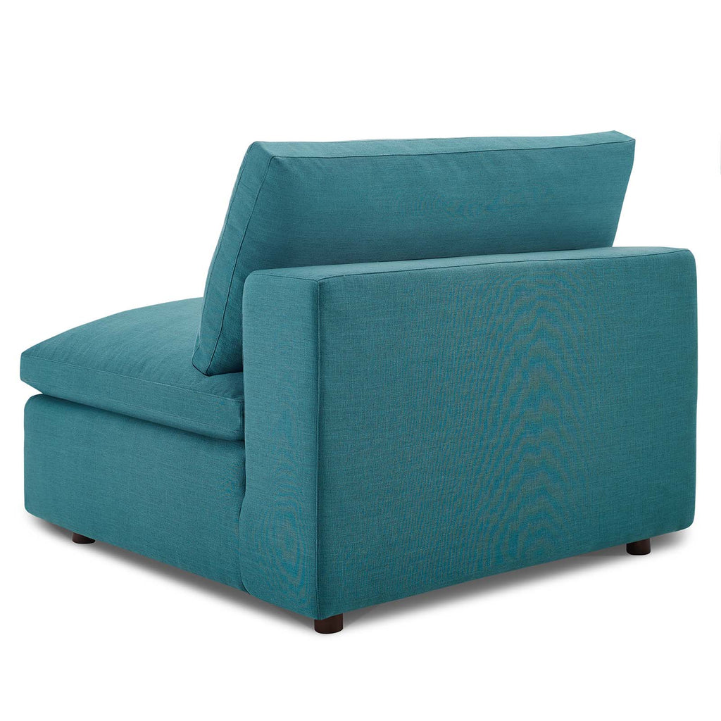 Commix Down Filled Overstuffed 6 Piece Sectional Sofa Set in Teal-2