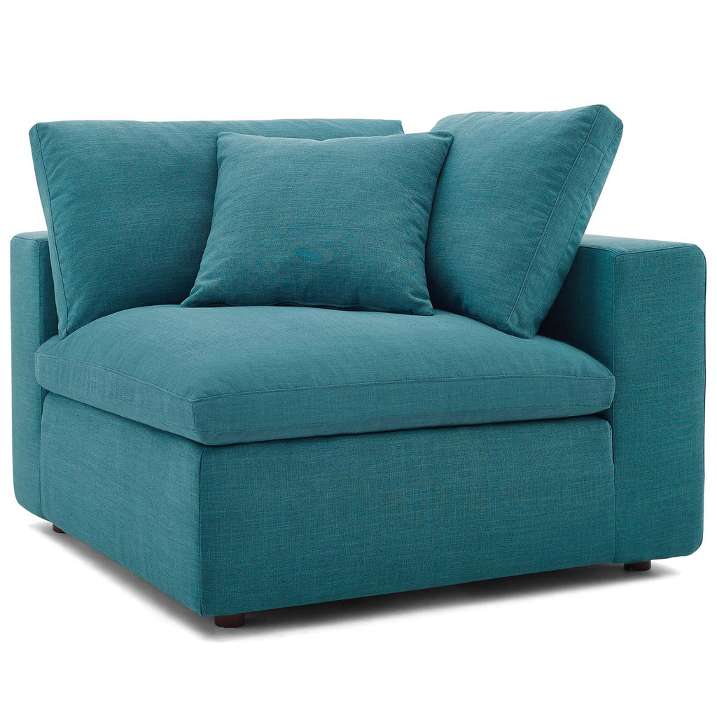 Commix Down Filled Overstuffed 6 Piece Sectional Sofa Set in Teal-2