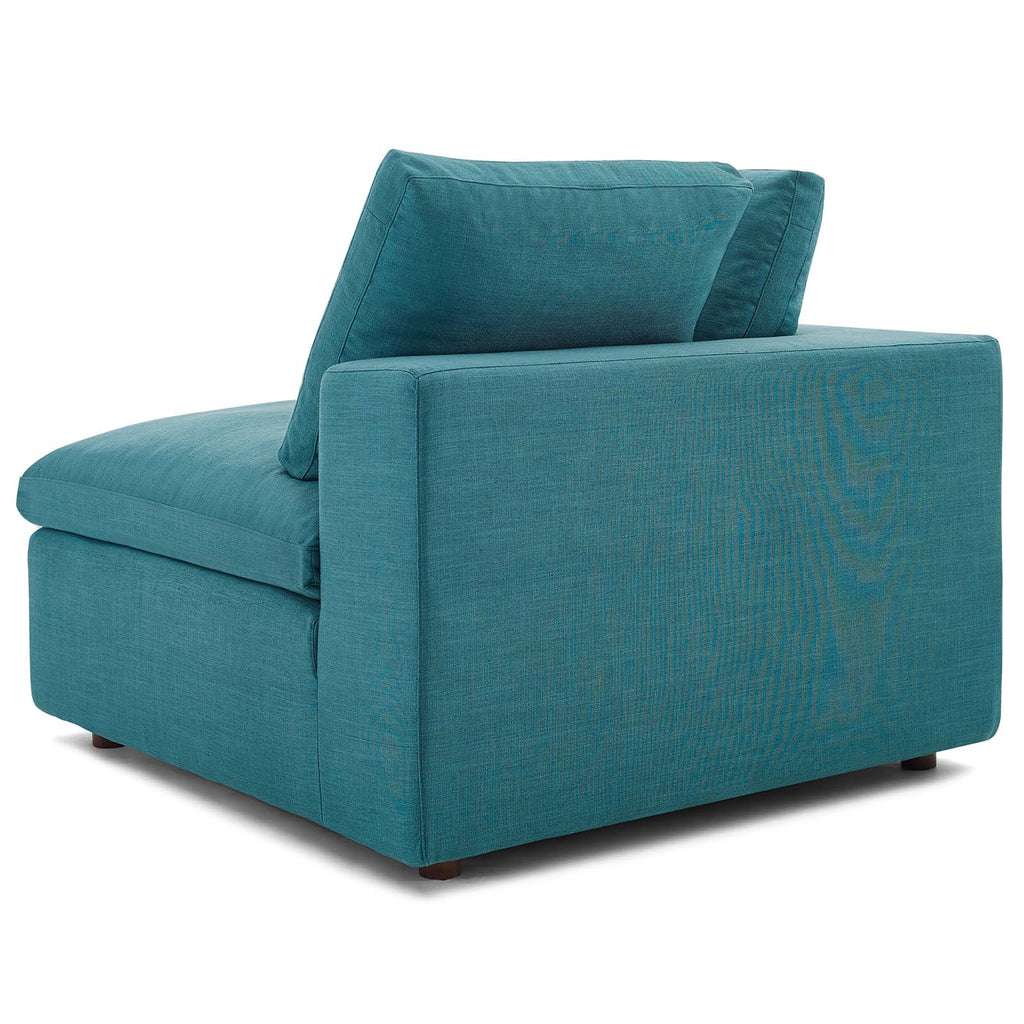 Commix Down Filled Overstuffed 6 Piece Sectional Sofa Set in Teal-2