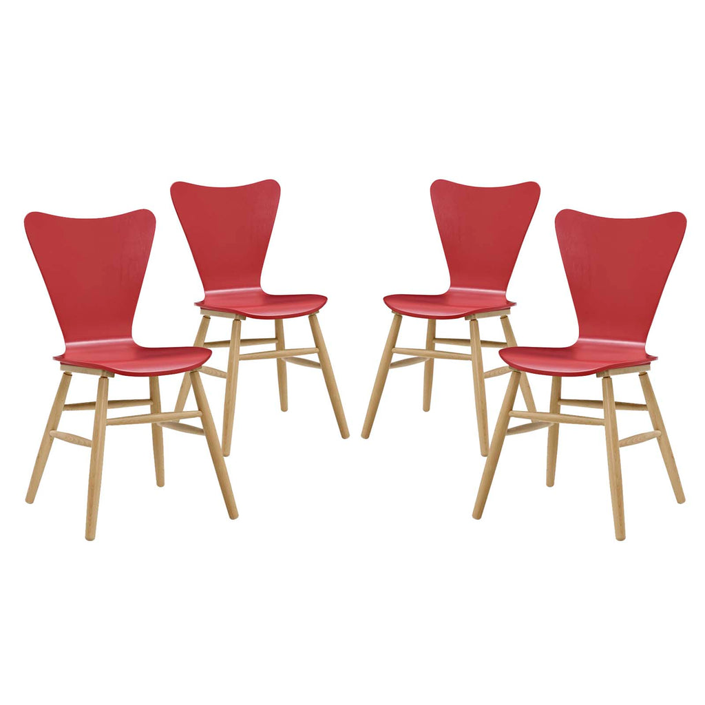 Cascade Dining Chair Set of 4 in Red