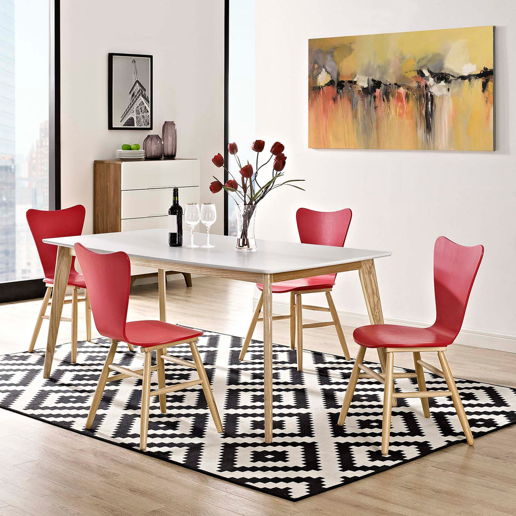 Cascade Dining Chair Set of 4 in Red