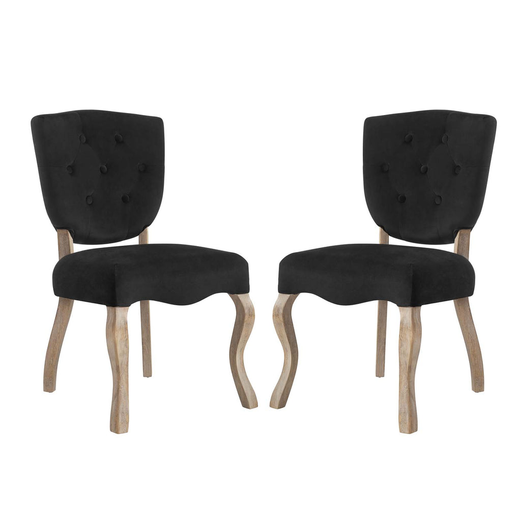 Array Dining Side Chair Set of 2 in Black