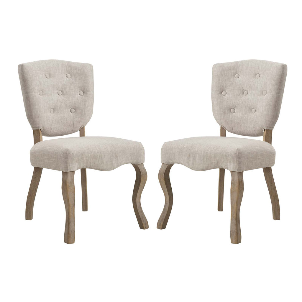 Array Dining Side Chair Set of 2 in Beige