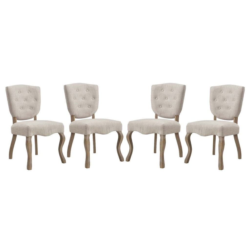 Array Dining Side Chair Set of 4 in Beige