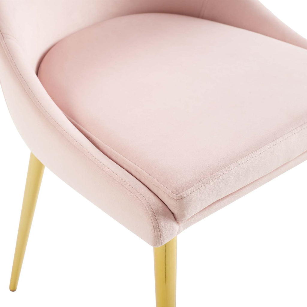 Viscount Modern Accent Performance Velvet Dining Chair in Pink