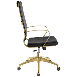 Jive Gold Stainless Steel Highback Office Chair in Gold Black