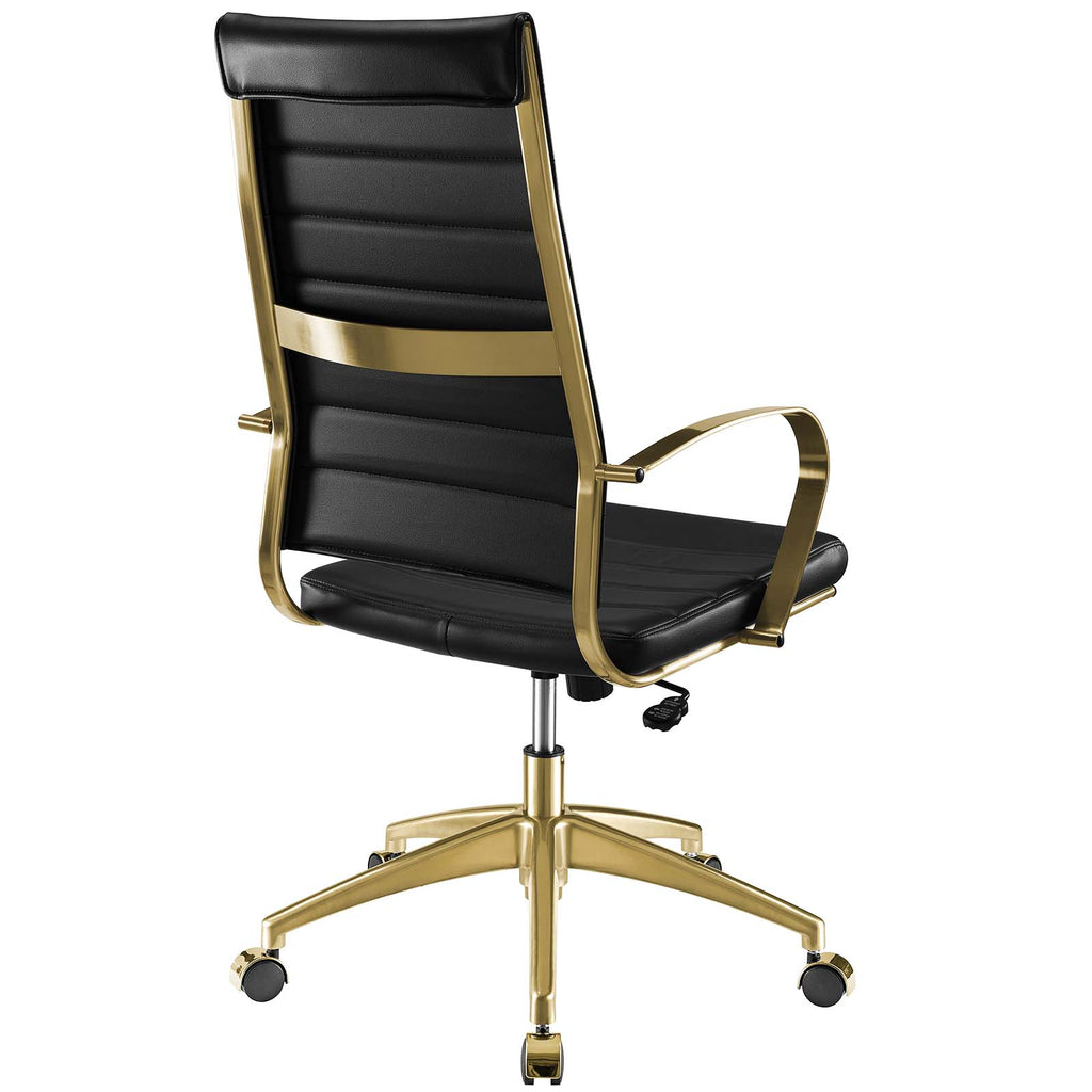 Jive Gold Stainless Steel Highback Office Chair in Gold Black