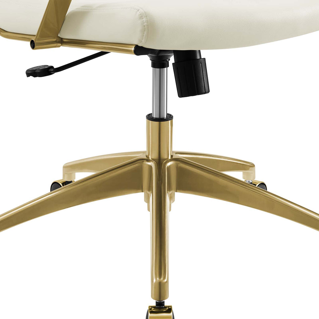 Jive Gold Stainless Steel Highback Office Chair in Gold White