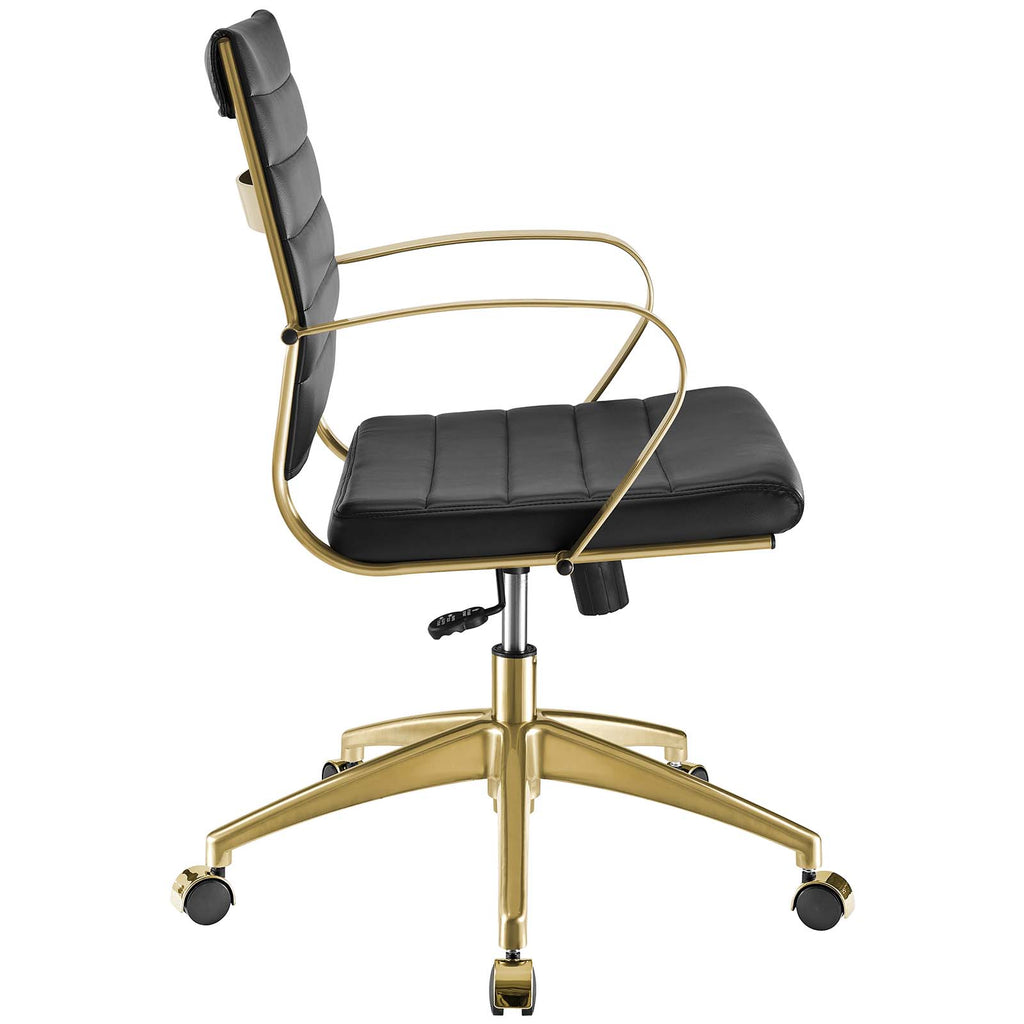 Jive Gold Stainless Steel Midback Office Chair in Gold Black