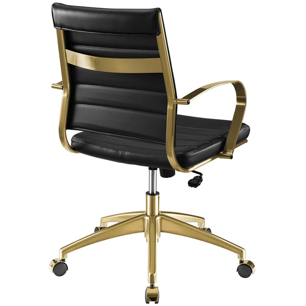 Jive Gold Stainless Steel Midback Office Chair in Gold Black