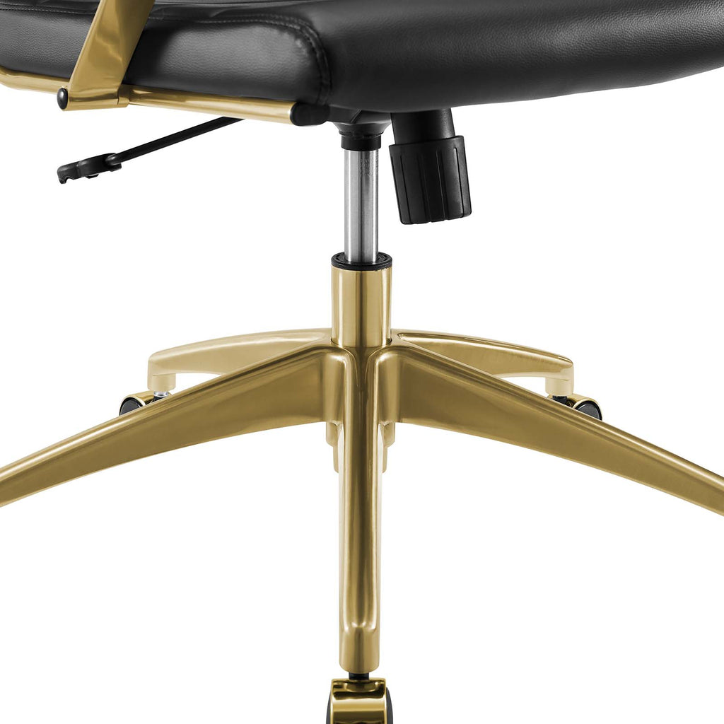 Jive Gold Stainless Steel Midback Office Chair in Gold Black