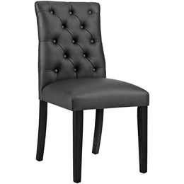 Duchess Dining Chair Vinyl Set of 4 in Black