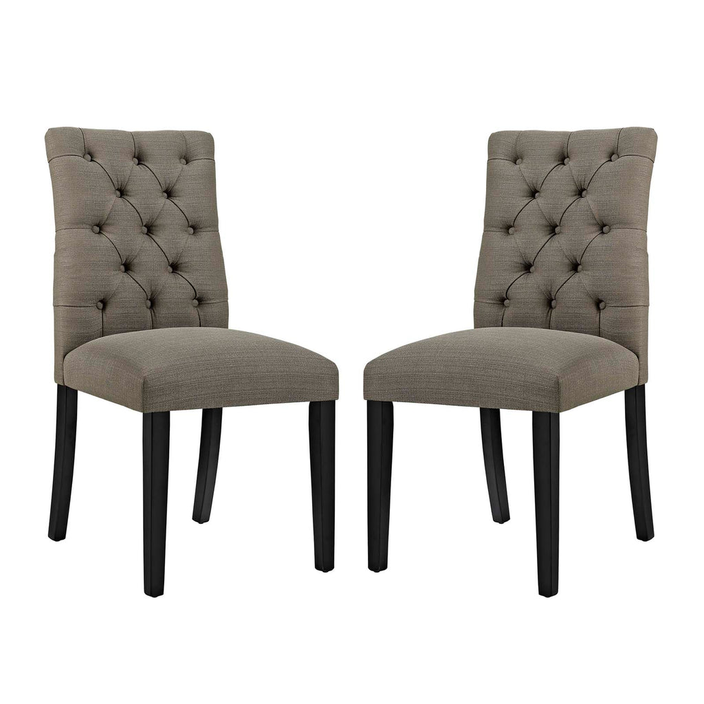 Duchess Dining Chair Fabric Set of 2 in Granite