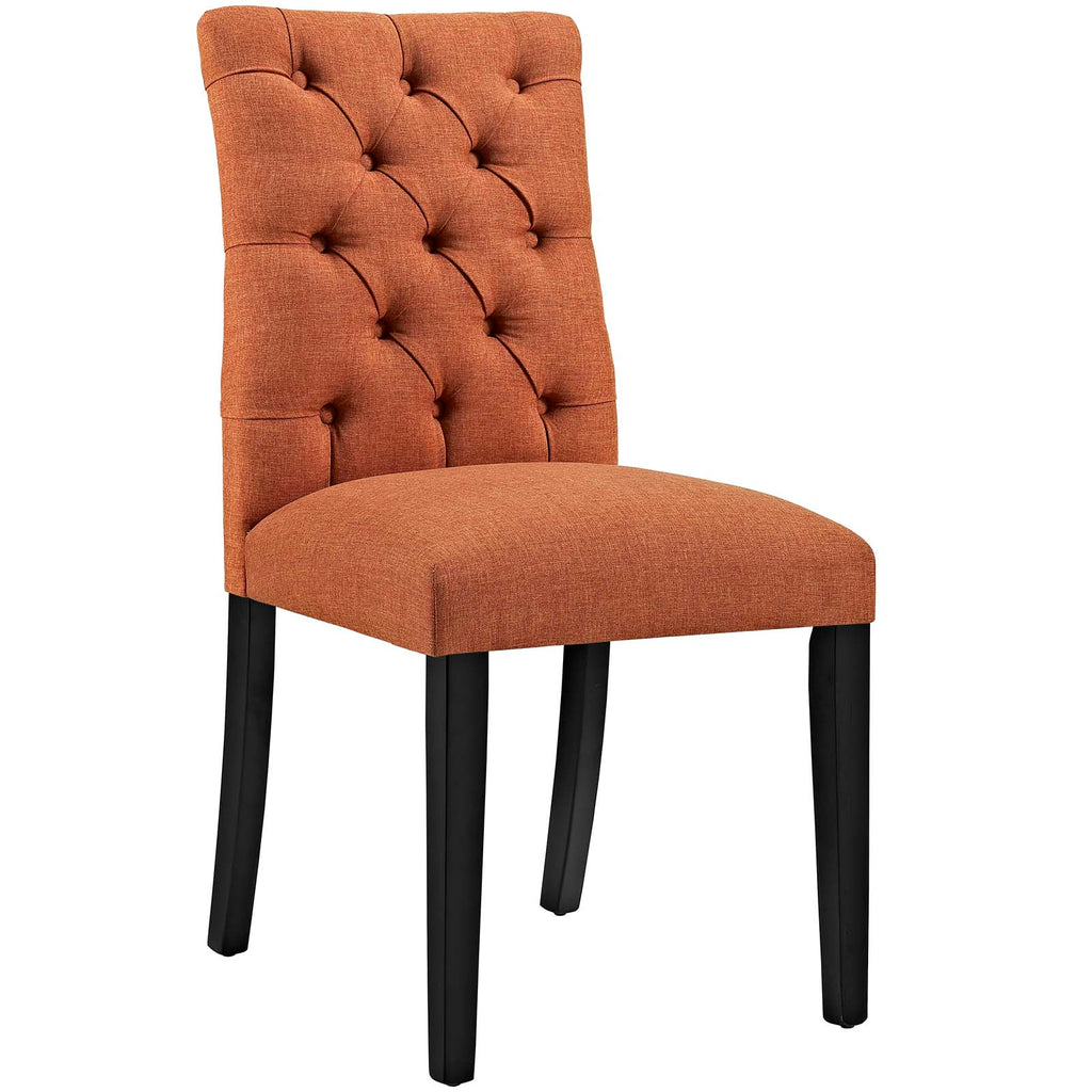 Duchess Dining Chair Fabric Set of 2 in Orange