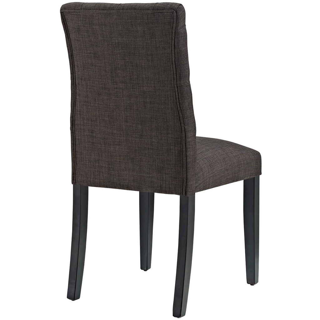 Duchess Dining Chair Fabric Set of 4 in Brown