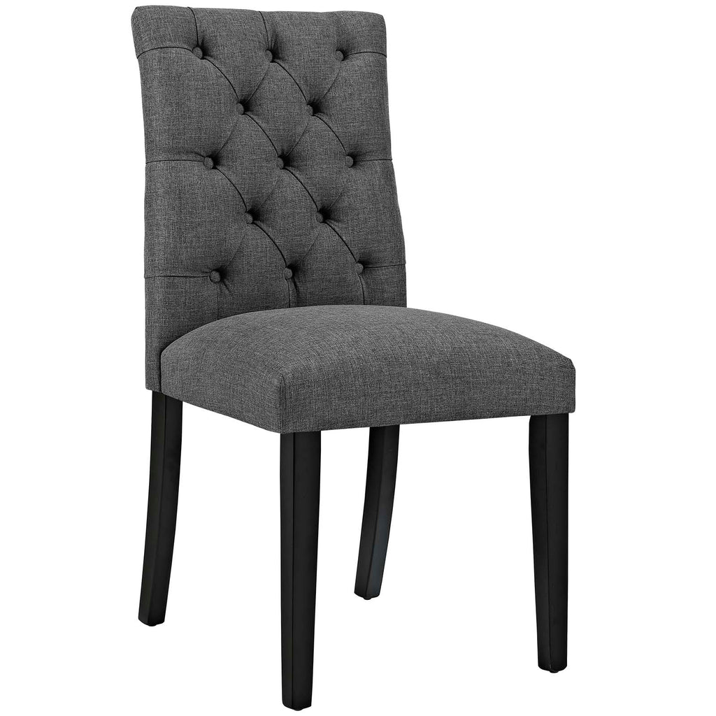 Duchess Dining Chair Fabric Set of 4 in Gray