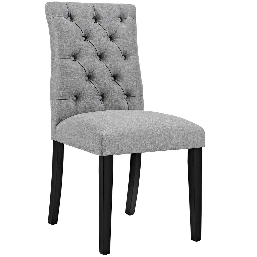 Duchess Dining Chair Fabric Set of 4 in Light Gray