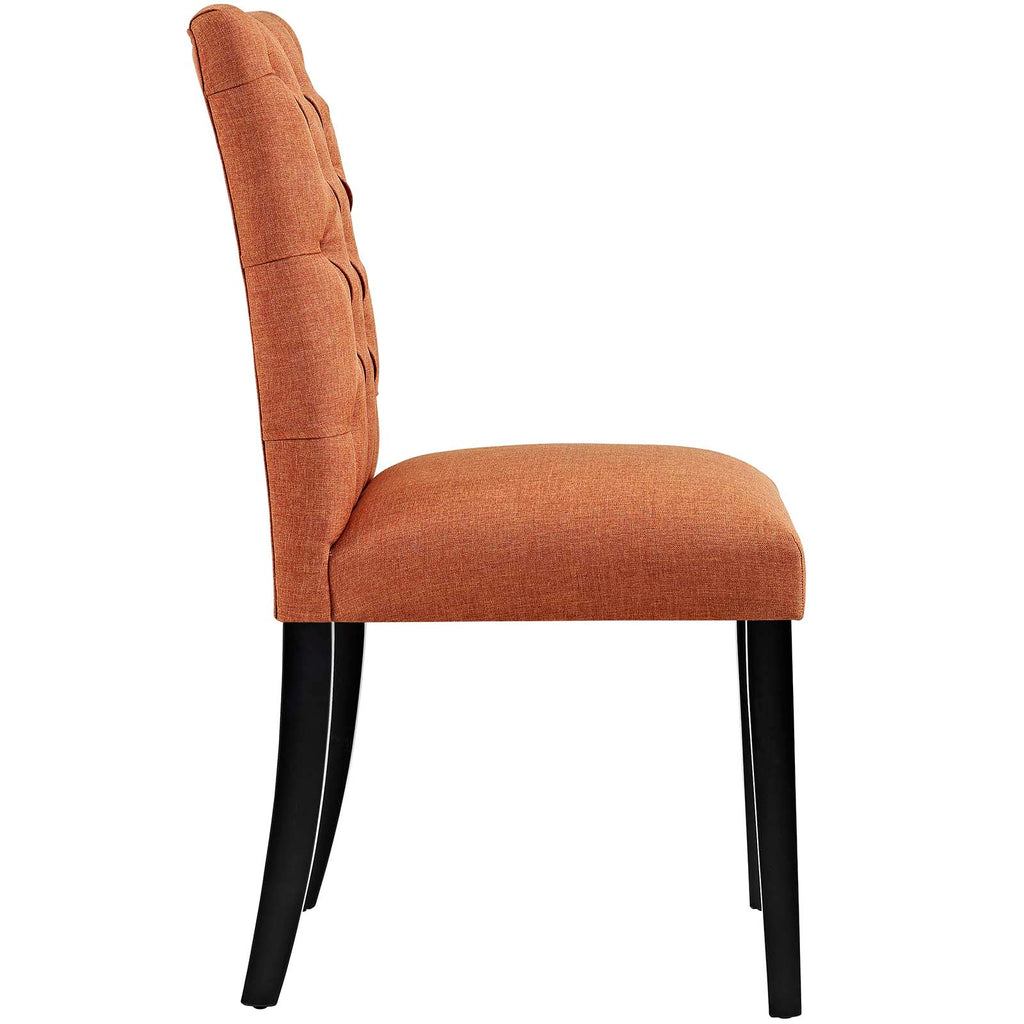 Duchess Dining Chair Fabric Set of 4 in Orange