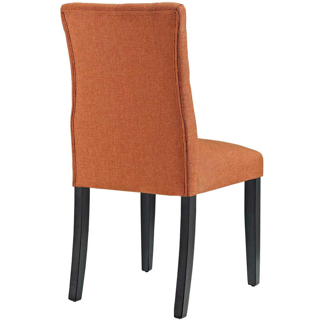 Duchess Dining Chair Fabric Set of 4 in Orange