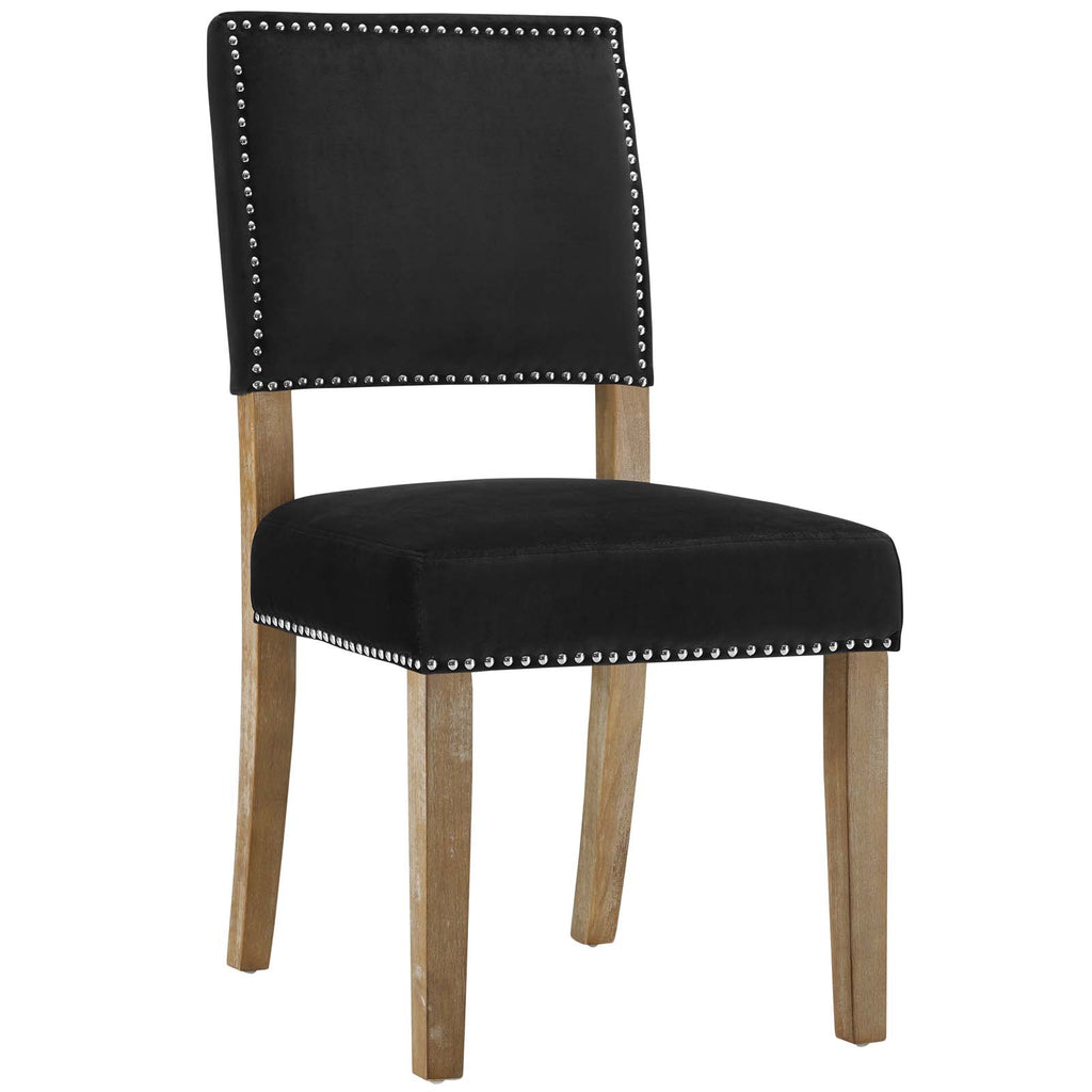 Oblige Dining Chair Wood Set of 2 in Black