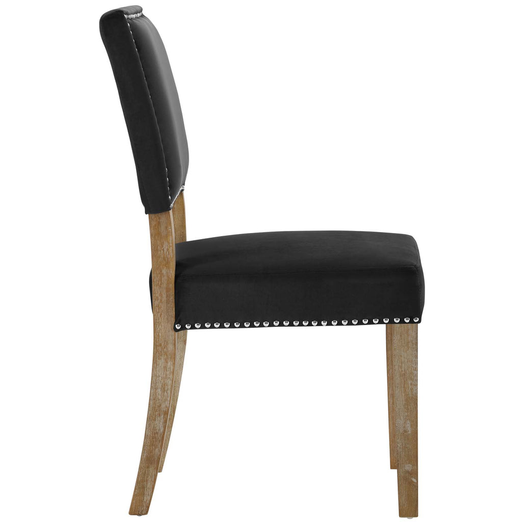 Oblige Dining Chair Wood Set of 2 in Black